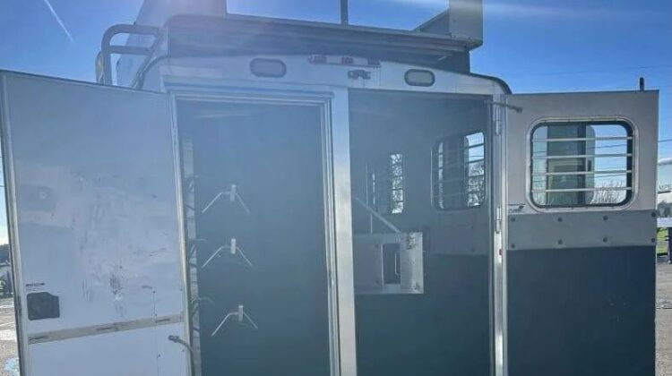 2005 Classic 3 Horse LQ Trailer – 10 ft SW- Drop Down Windows – Hayrack – Full Bathroom‼️